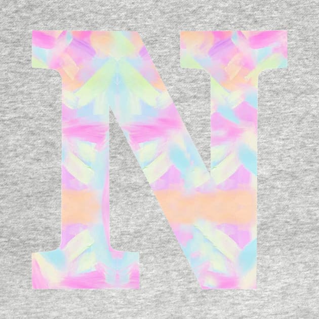 The Letter N Rainbow Design by Claireandrewss